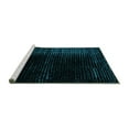 thumbnail image 2 of Ahgly Company Machine Washable Indoor Round Oriental Turquoise Blue Modern Area Rugs, 6' Round, 2 of 4