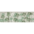 thumbnail image 2 of Fab Funky 18x8 Gold Ornate Wood Framed with Double Matting Museum Art Print Titled - Floral Trees, Juniper, 2 of 4