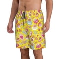 thumbnail image 2 of KLL Love Heart1 Men's Casual Summer Beach Shorts Hawaiian Shorts with Pockets-Small, 2 of 5