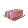 thumbnail image 1 of Mistaha Adjustable Aluminum Alloy Vertical Laptop Stand with Dual Slots for Notebook, Desktop Organization and Space-saving, Pink - Scratch Resistant & Stable Stand, 1 of 6