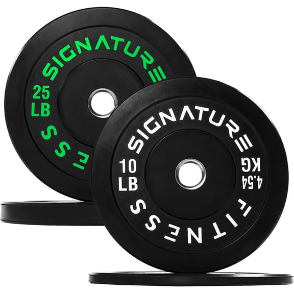 Olympic Bumper Plates, 2" Weight Plates for Strength Training & Weightlifting, Pairs, Sets or Sets with 7FT Barbell, Multiple Options