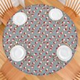 thumbnail image 2 of Gray Christmas Santa Pattern Round Fitted Tablecloth with Elastic Edge,Dining Table Cover Waterproof,Outdoor Round Tablecloth for Camping,Dining,Indoor and Outdoor, 2 of 7