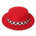 thumbnail image 1 of Txlixc Fedora para niños con correas a cuadros Txlixc  moda, 1 of 4