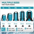 thumbnail image 3 of Floating Waterproof Dry Bag Backpack 5L/10L/20L/30L/40L, Roll Top Sack Keeps Gear Dry for Kayaking, Rafting, Boating, Swimming, Camping, Hiking, Beach, Fishing, 3 of 5
