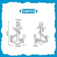 thumbnail image 3 of 100Pcs Anchor Pendant Charm Ocean Themed Metal Pendants Bead Vintage Anchor Pandent Sea Nautical Necklace Charms for DIY Sailor Navy Ornaments Jewelry Making Accessories, 3 of 6