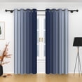 thumbnail image 5 of LFEEY Light Blocking Ombre Curtains, Room White Black Greyish Gradient Curtains, 42x84 Inch, 2 Panels, 5 of 6