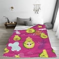 thumbnail image 5 of Honeii Pink Green Avocado Print Fleece Blanket - Throw Blanket for Bed, Sofa, Couch, Camping, and Travel , Microplush Ultra Soft Warm Blanket-60"x50", 5 of 7