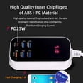 thumbnail image 4 of Real 50W 6-Ports USB Quick Charger PD QC 3.0 Fast Charging Display Type-C EU UK US 1.5M Desktop Power Adapter For Iphone Samsung DMH, 4 of 7