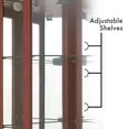 thumbnail image 6 of 6 Shelf Corner Curio Display Cabinet with Lights, Mirrors and Adjustable Shelves, 6 of 16