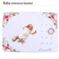 thumbnail image 4 of Bebé Mensual Hito Manta Para Niña Niño Floral Ciervo Cuerno Marco Recién nacido Foto Prop Fondo 30 * Abanopi Manta, 4 of 6