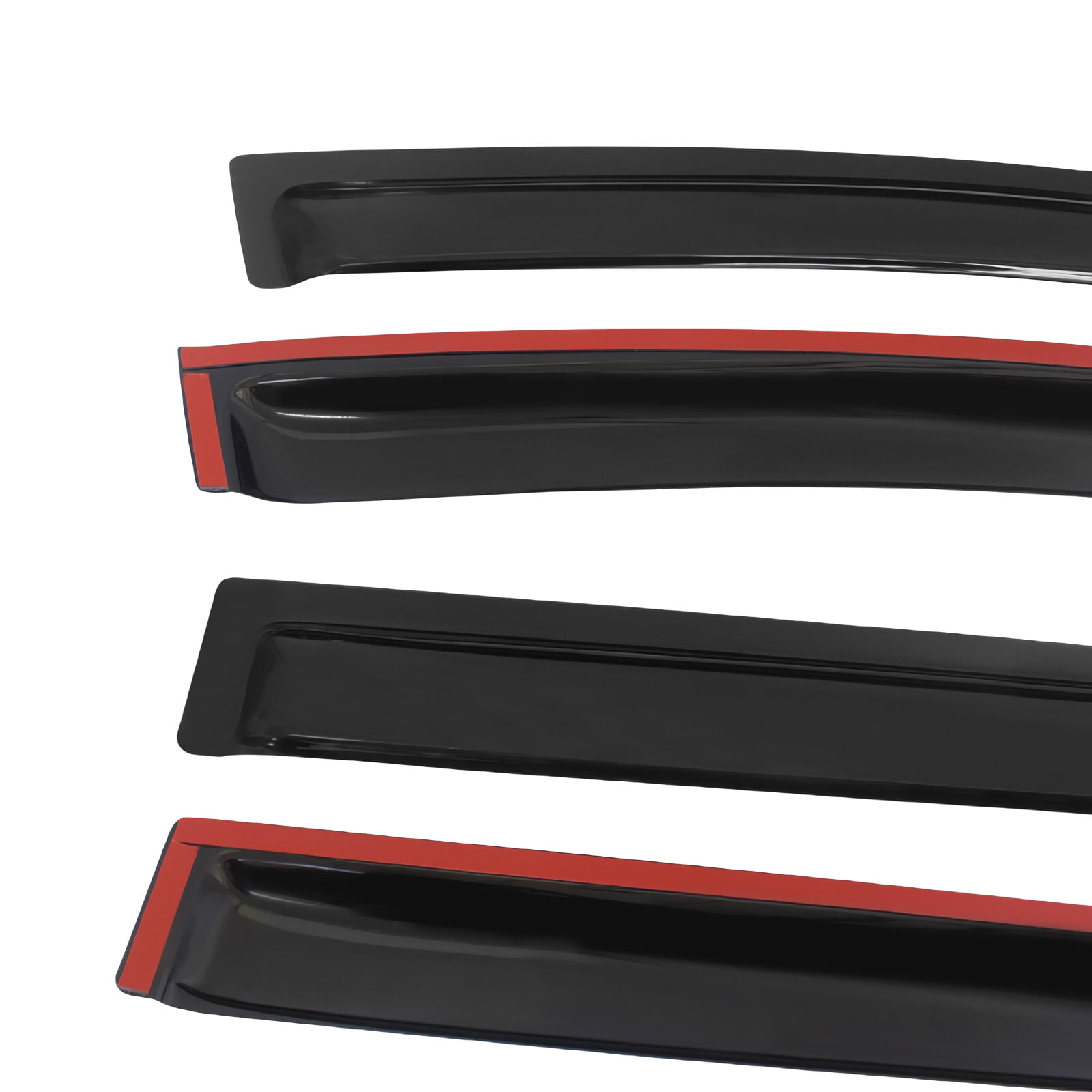 Ikon Motorsports Window Visors Compatible with 2009-2020 Dodge Journey Acrylic Side Vent Windshield Deflectors Outside Mount Rain Sun Guard 4PCS Set
