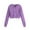 1#Purple, variant on Kiijoy Girls Casual Sports Hoodie Kids Solid Short Pullover Hooded Sweatshirt, Sizes 4-5