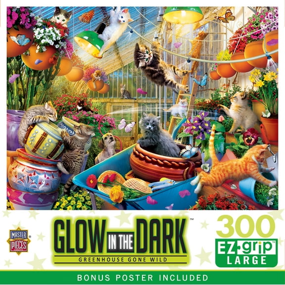 MasterPieces 300 Piece EZ Grip Jigsaw Puzzle - Greenhouse Gone Wild - 18"x24"