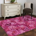 thumbnail image 3 of 3'x5' Rug for Living Room Bedroom, Pink Cherry Blossom Washable Area Rugs Non-Slip Carpet Mats, Spring Flowers Modern Abstract Art Indoor Low Pile Area Rug Runner for Kitchen, Mudroom, 3 of 8