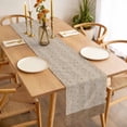 thumbnail image 3 of Table Runner 72 Inches Long for Kitchen Dining, Pink Brown Floral Dresser Scarf Farmhouse, Dining Table Decorations for Wedding/Parties, Spring Flowers 14 x 72 In, 3 of 8