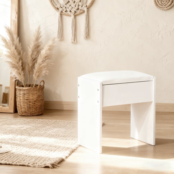 New Dressing Table Stool Cushion Vanity Makeup Stool Chair Piano Seat Bedroom , Perfect Gift For Women Girls - Perfect For Organizing Makeup, Skincare, Vanity Furniture, Compact For Small Space