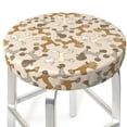 thumbnail image 3 of Lsque Cartoon Poodle Dog Round Bar chair cushion covers Velvet Fabric Premium Comfort Protects from Scratches and Stains for 14-17 Inch Chair- 12 inch, 3 of 7