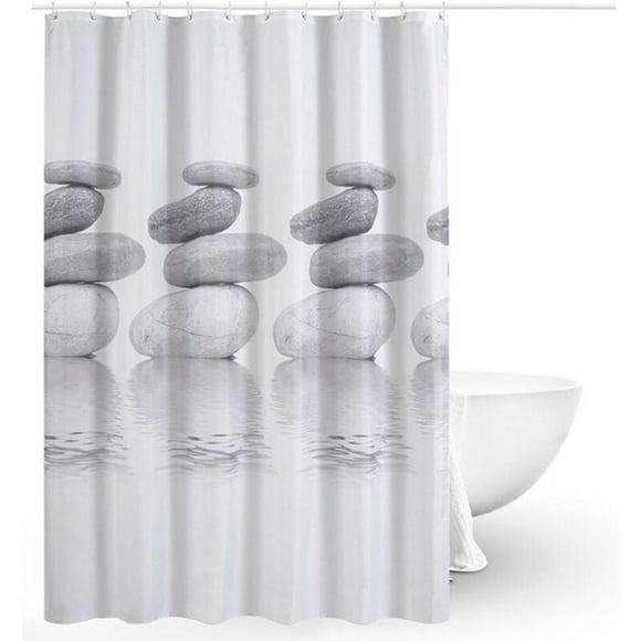 Rideaux de Douche, Rideau de Douche Tissu, Rideau de Douche Anti-moisissure, Rideau de Douche Imperméable, Polyester, Lavable en Machine(180CMx180CM)