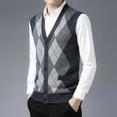 thumbnail image 5 of Bwdbhd Men's Sweater Vests Men's Cable Knit Sweater Vest V Neck Button Down Sleeveless Cardigan Vest Dark Gray,XL, 5 of 5