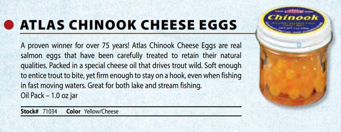 Atlas Mike's Chinook Salmon Eggs Scent Bait Cheese Yellow Fishing Pack