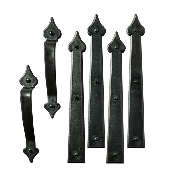 Cre8tive Hardware Classic Spade Magnetic Garage Door Hardware (6-Piece Set)