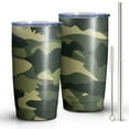 thumbnail image 2 of Camouflage 20oz Coffee Tavel Tumblers, Stainless Steel Mobile Tumbler, Vacuum Insulated Coffee Mug with Lid, Spill-Proof Travel Cup for Hot & Cold Drinks, 2 of 6