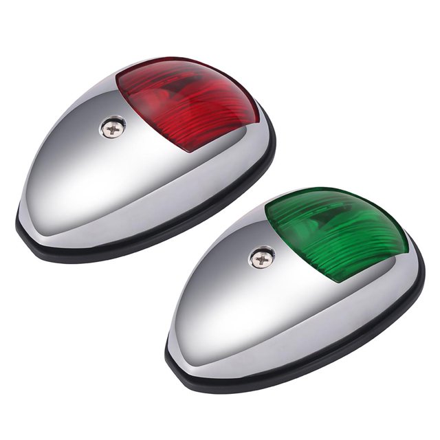 Kenally 2 uds luz de navegación de barco verde y rojo LED marino estribor y luz lateral de puerto para barco yate Skeeter DC 12-24V Bombillas para automóviles No.2 Kenally VI009035-02