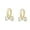 B-18K GOLD, variant on Sterling Silver Love Bow Hoop Earrings for Women Teens CZ Bow Hoop Earrings Huggie
