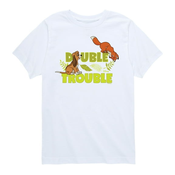 Disney - The Fox and the Hound - Double Trouble - Boys Youth Short Sleeve Graphic T-Shirt