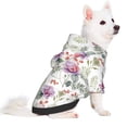 thumbnail image 2 of Fotbe Orchids Flowers Print Small Dog Sweater Hoodies Pet Grey Hooded Soft Fleece Sweatshirts with Pocket Fall Winter Puppy Cat Sweaters Warm Clothes-X-Small, 2 of 7