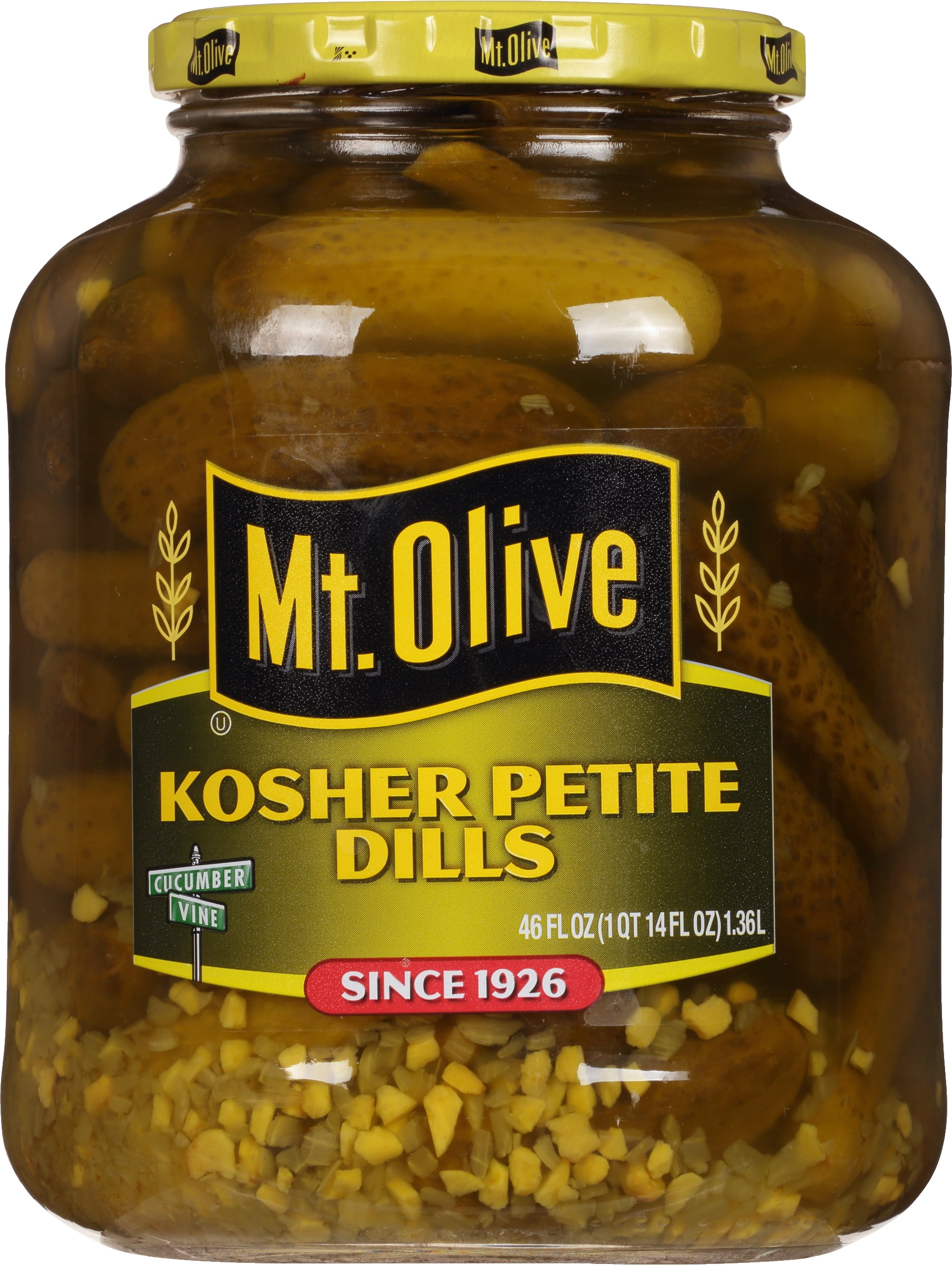 Mt. Olive Kosher Petite Dill Pickles, 46 fl oz Jar