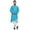 Turquoise Blue, variant on Atasi Asymmetric Indian Mens Long Kurta Solid Round Neck Kurtas Party Wear