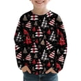thumbnail image 2 of BaoFuBaoMei Graphic Tees for Boys Girls Christmas Merry Christmas Long Sleeve Pullover Shirt Slim Crew Neck Fall Clothes for Christmas Dinner Vacation Holiday, 2 of 7