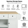 thumbnail image 6 of ARCTICSCORPION Portable Kitchen Islands with Storage Cabinets, Faux Wood White, 53.10 in, 6 of 7