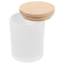 Raindrops Candle Jar Glass White For Home Decor 1Pcs 3.5X2.8X2.8In