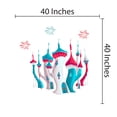 thumbnail image 3 of FANTASY - Home Living Room Magical Castle Wall Decoration - Multicolored Fire Works Design Vinyl Wall Decal - Nursery Kids Bedroom Fairy Tale Dream Land Adhesive Wall Décor Sticker 40" x 40", 3 of 3