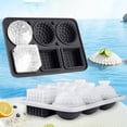 thumbnail image 1 of Dvkptbk plastic box Summer Irregular Ice Grids Whiskey with Lid Silicone Ice Box Molds Commercial Home Bar Ice Grids, 1 of 6