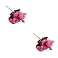 thumbnail image 2 of Peonías artificiales Naiovety Ramo falso 5 cabezas Rosa roja 2Conjunto, 2 of 6