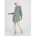 thumbnail image 2 of Green - Button Collar - Tunic - Refka, 2 of 5