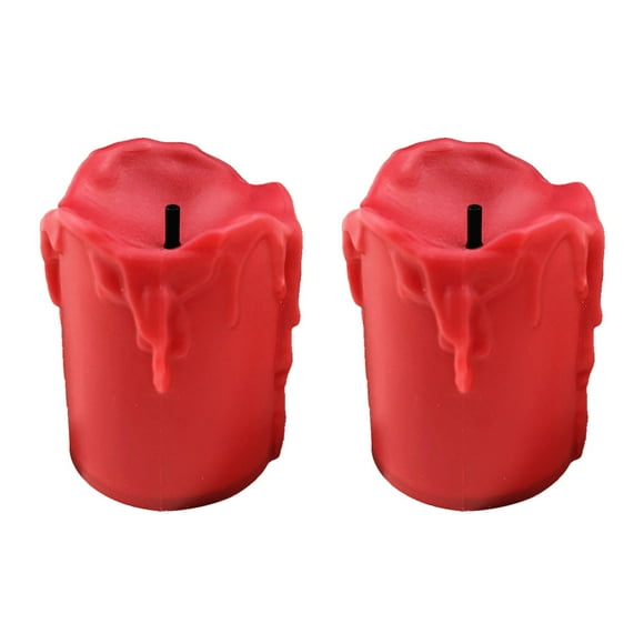 2 velas LED de simulación de mecha negra, velas electrónicas sin llama, decoración romántica para bar, hogar, cafetería (concha roja) (luz roja) (mecha aleatoria)