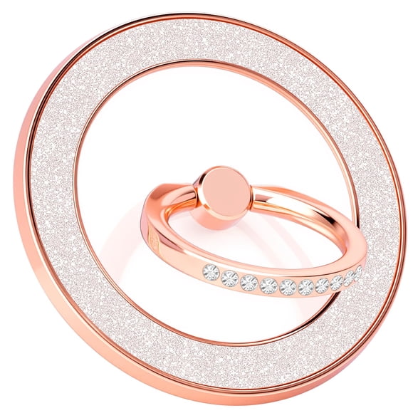 Anillo magnético con purpurina Magsafe para iPhone Grip YINHEXI, color rosa