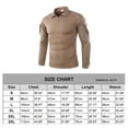 thumbnail image 4 of Camiseta Manga Larga Camisetas Camisa para Hombres (caqui M), 4 of 6