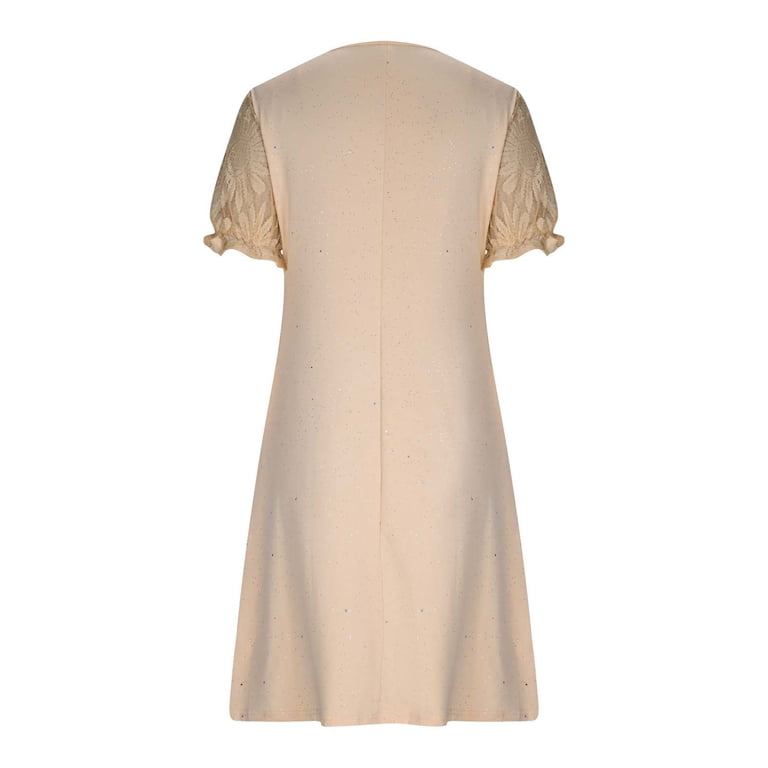 beige sequin mini dress ETAME Sequins Mini Dress in Beige