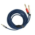 thumbnail image 3 of Audio Cable,3.5mm Male to 2 Mono Stereo Male Cable Cable High-End Performance, 3 of 14