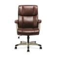 thumbnail image 2 of 3-Sixteen High-Back Executive Chair, Supports Up To 250 Lbs., Brown Seat/Brown Back, Chrome Base, 2 of 5