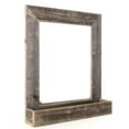 thumbnail image 3 of BARNWOODUSA 16x20 Mirror Large with Shelf Rectangular Wall Outer Dims 21.5x25.5 Reclaimed Wood Decor: Bathroom, Natural Weathered Gray, 3 of 12