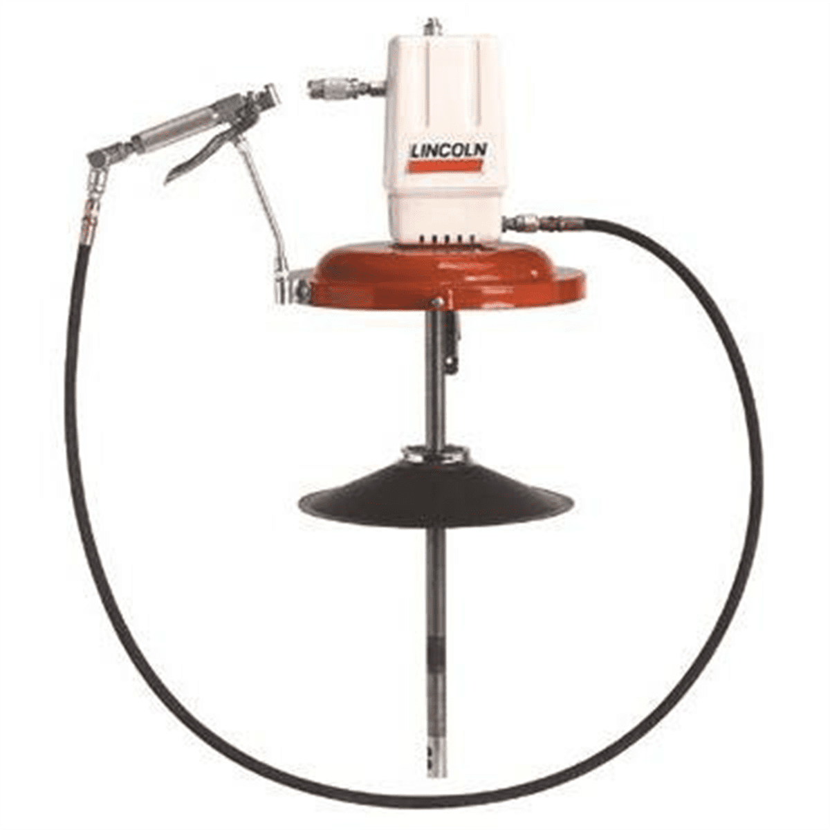 Lincoln 917 Pneumatic 50:1 Ratio Double Acting Grease Pump with Roll-Around Base