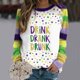 thumbnail image 4 of Gibobby Temperamento Pullover Top Camisa de para mujer, sudadera, camisa de día de fiesta de , Top informal de manga larga (Verdinegro, S), 4 of 5