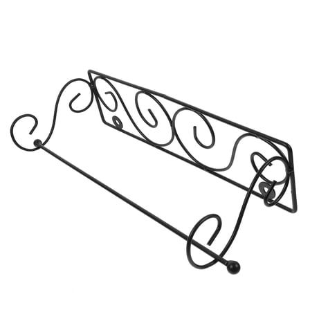 WEAVILUX Rustic Black Metal Wall Mounted Paper Towel Holder for Kitchen Bathroom and Home Organization