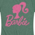 thumbnail image 3 of Barbie - Pink Glitter Silhuoette Logo - Women's Short Sleeve Graphic T-Shirt, 3 of 5